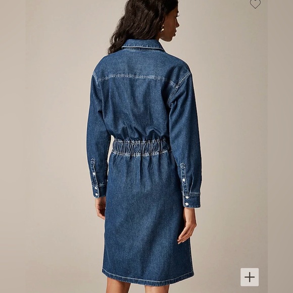 Blue Denim Knee-Length Buttoned Shirt Dress - Picture 2 of 2